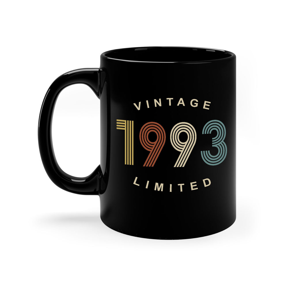 Limited Edition 1993 Birthday Black Coffee Mug