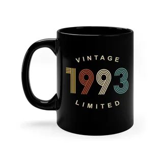 Limited Edition 1993 Birthday Black Coffee Mug