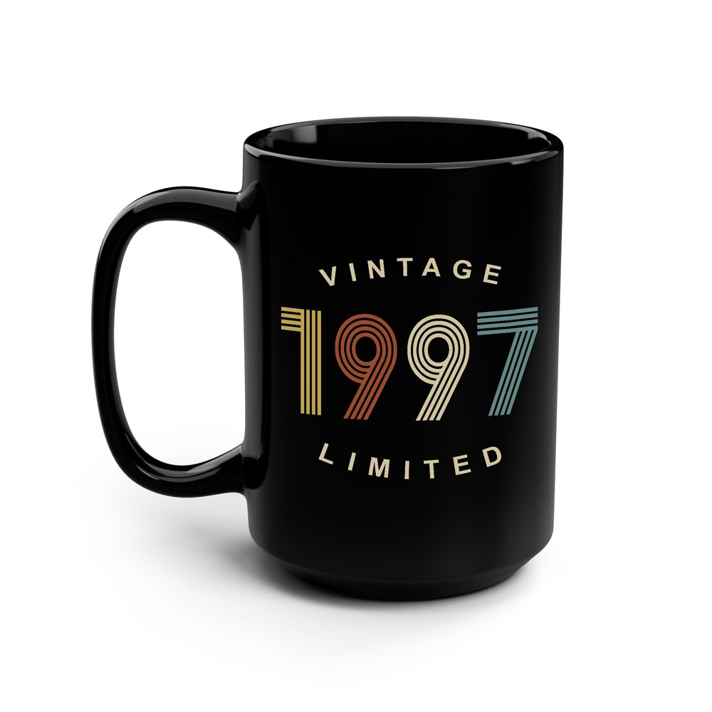 Limited Edition 1997 Birthday Black Coffee Mug