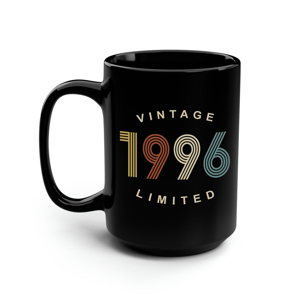 Limited Edition 1996 Birthday Black Coffee Mug