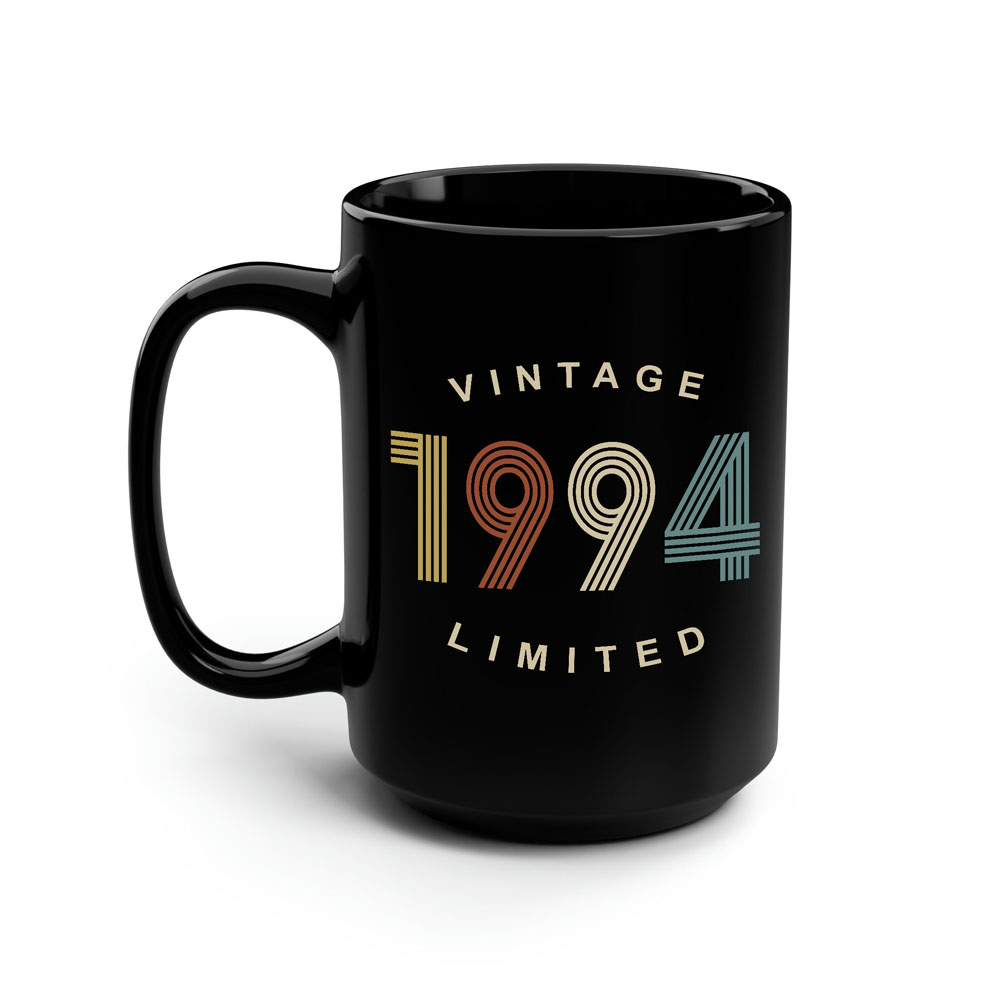 Limited Edition 1994 Birthday Black Coffee Mug