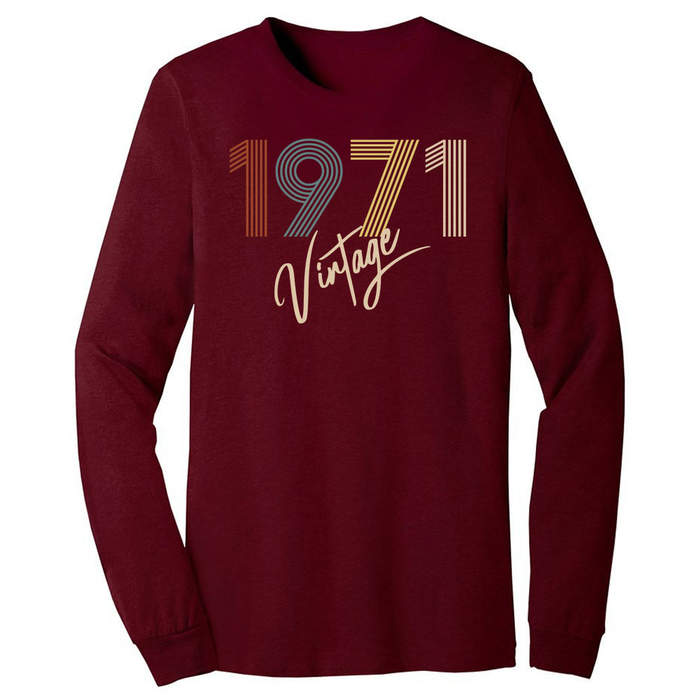 Limited Vintage 1971 Birthday Long Sleeve T-Shirt