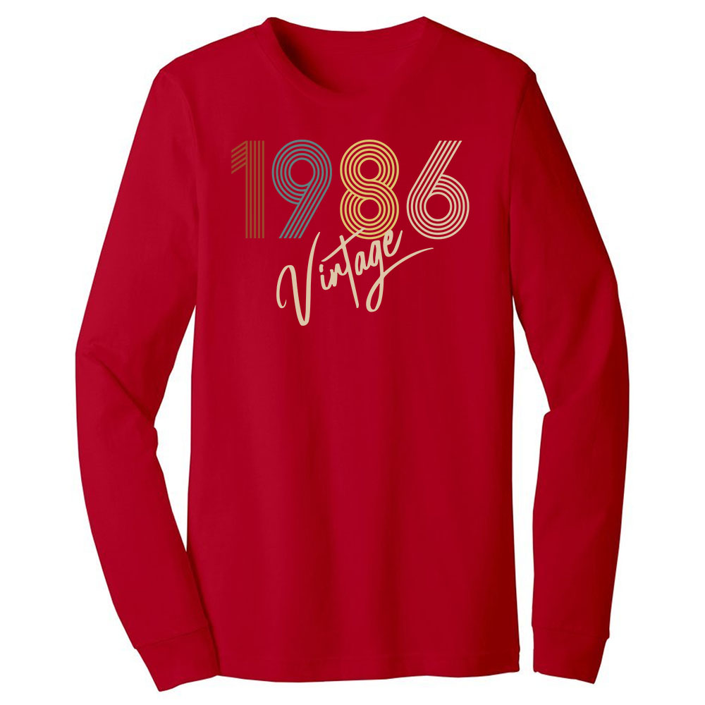 Limited Vintage 1986 Birthday Long Sleeve T-Shirt