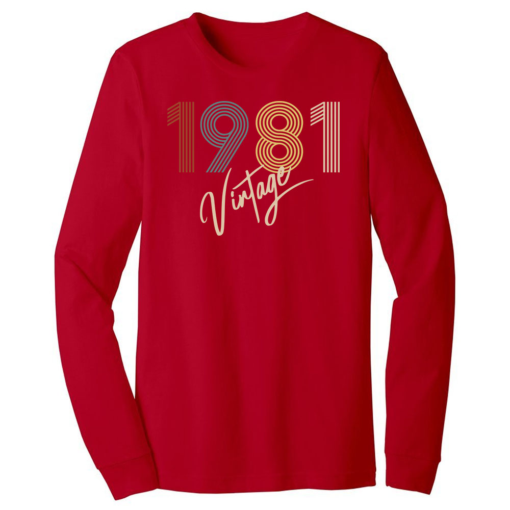 Limited Vintage 1981 Birthday Long Sleeve T-Shirt