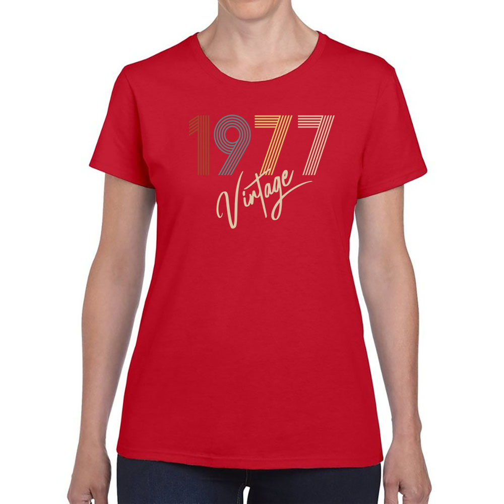 Limited Vintage 1977 Women's Birthday T-Shirt