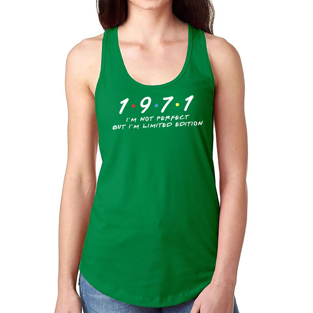 Not Perfect But Limited 1971 Women's Racerback Tank