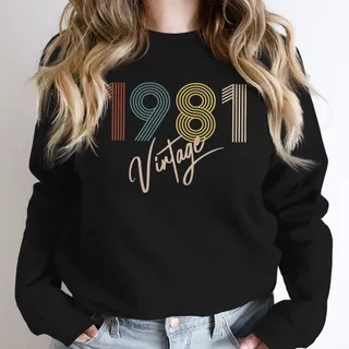 Limited Vintage 1981 Birthday Sweatshirt