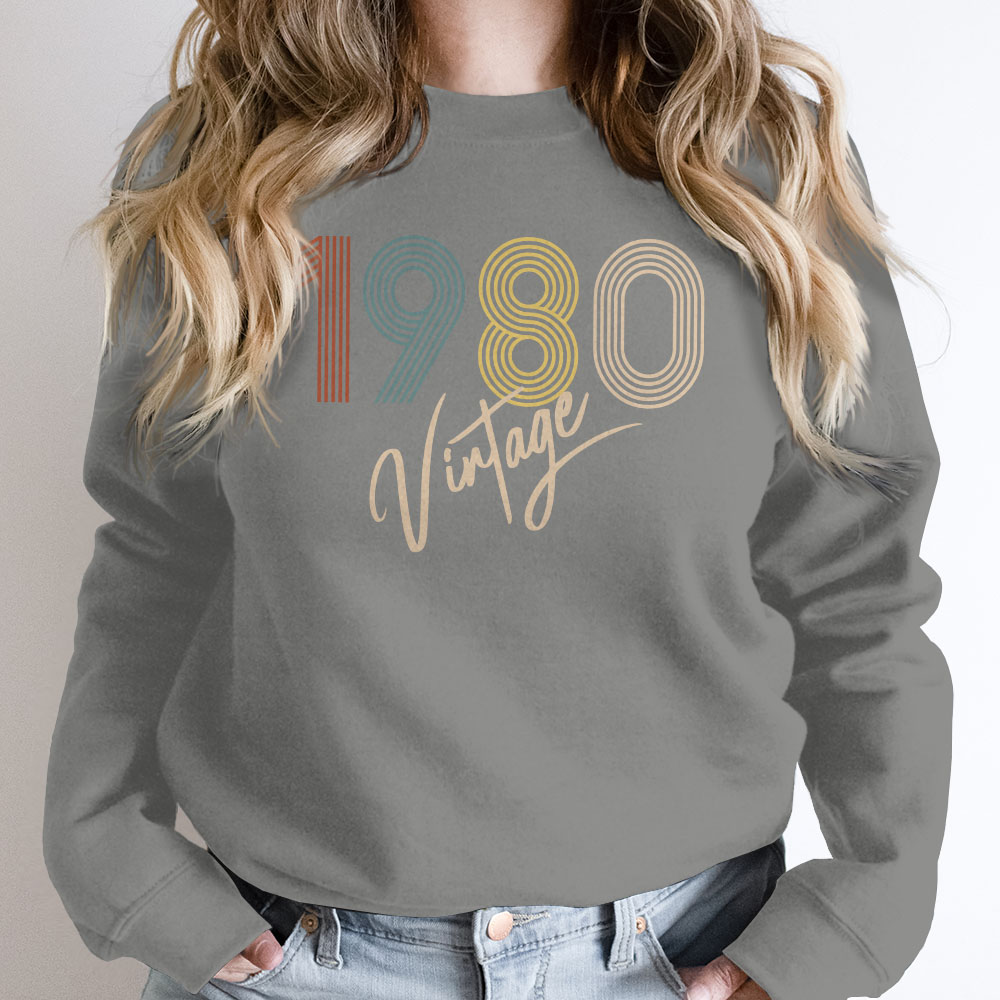 Limited Vintage 1980 Birthday Sweatshirt