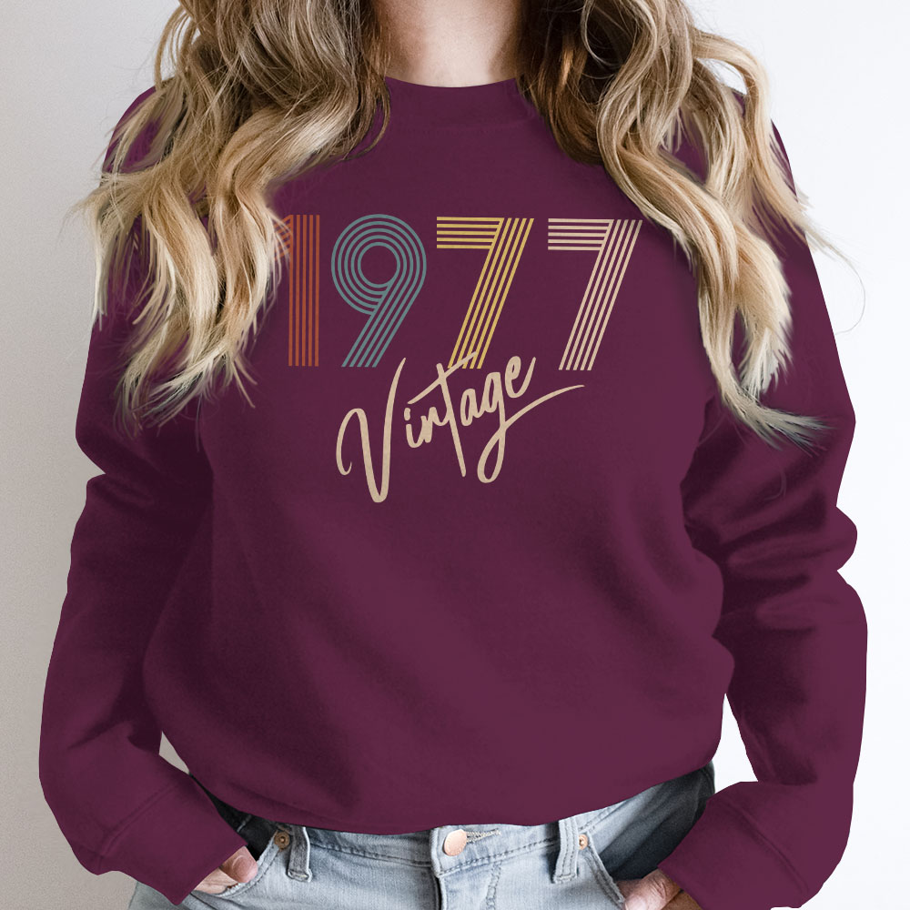 Limited Vintage 1977 Birthday Sweatshirt
