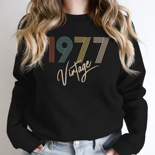 Limited Vintage 1977 Birthday Sweatshirt