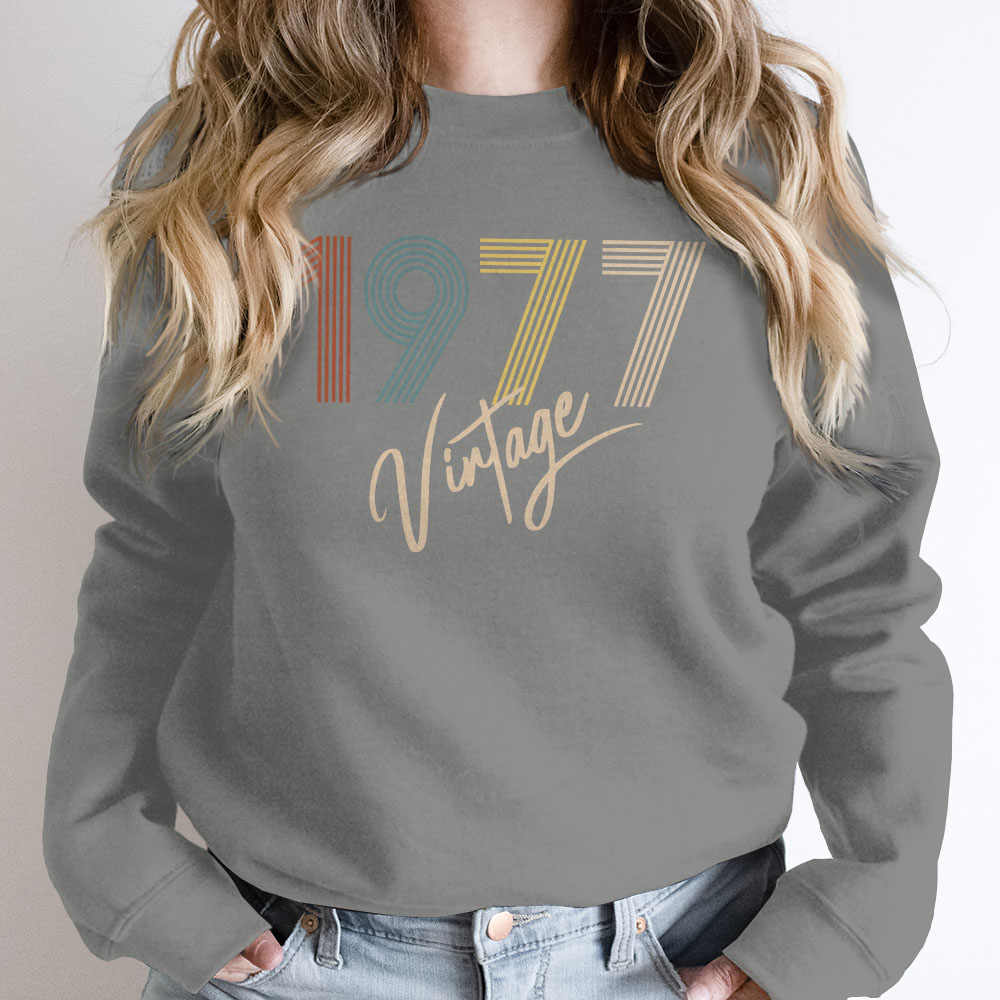 Limited Vintage 1977 Birthday Sweatshirt