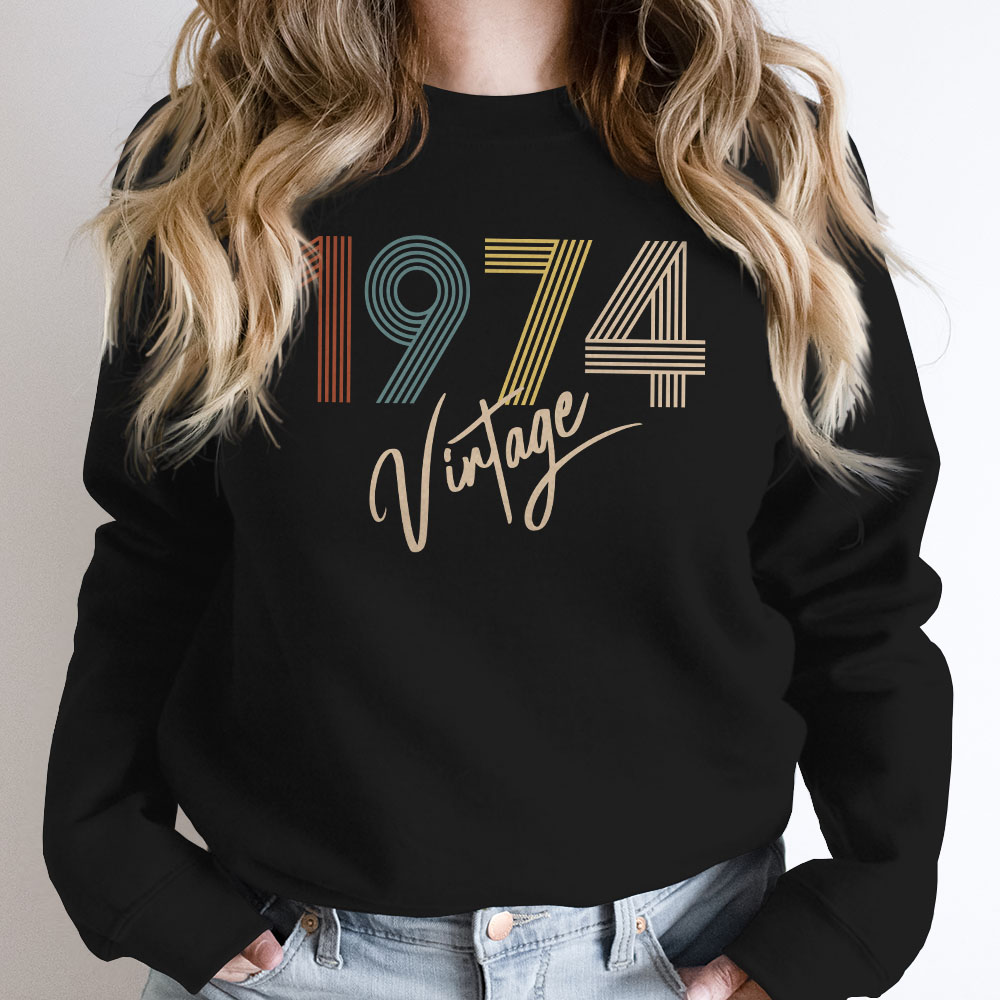 Limited Vintage 1974 Birthday Sweatshirt