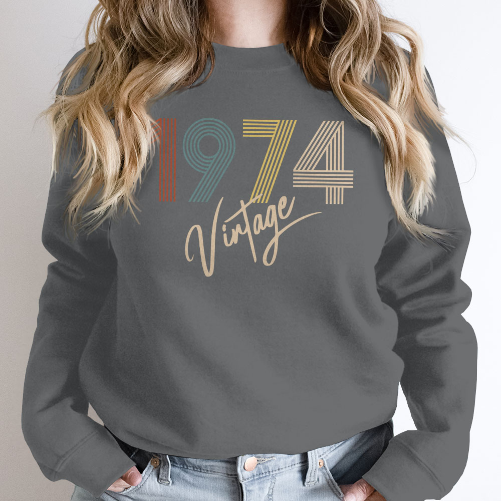 Limited Vintage 1974 Birthday Sweatshirt