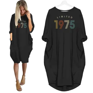 Limited Nightgown 1975 Birthday Pocket Dress