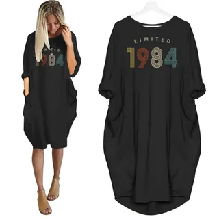 Limited Nightgown 1984 Birthday Pocket Dress