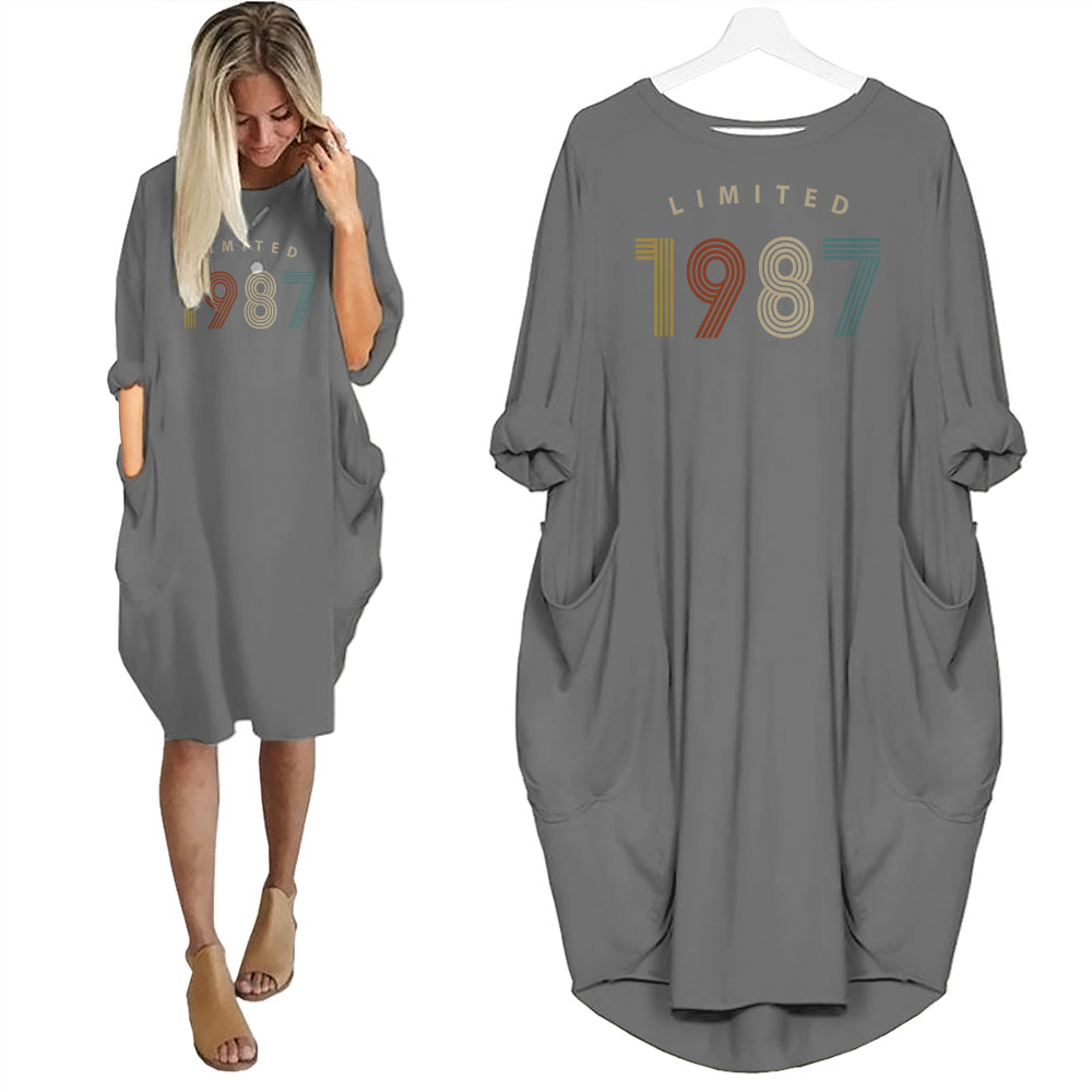 Limited Nightgown 1987 Birthday Pocket Dress
