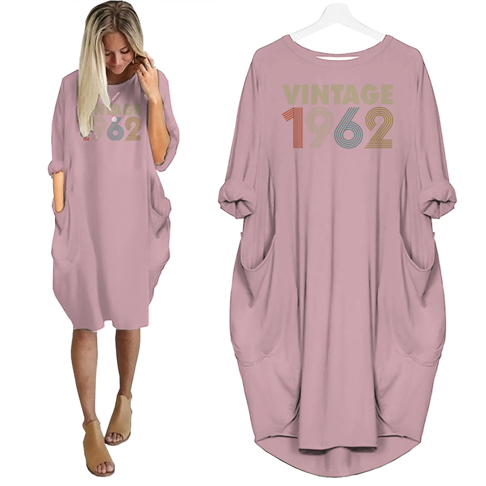 Vintage Nightgown 1962 Birthday Pocket Dress