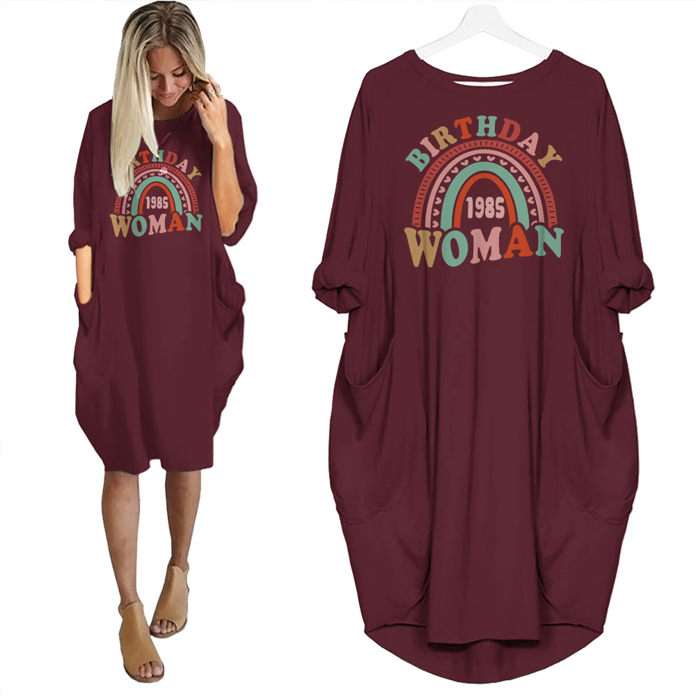 Retro 1985 Birthday Pocket Dress