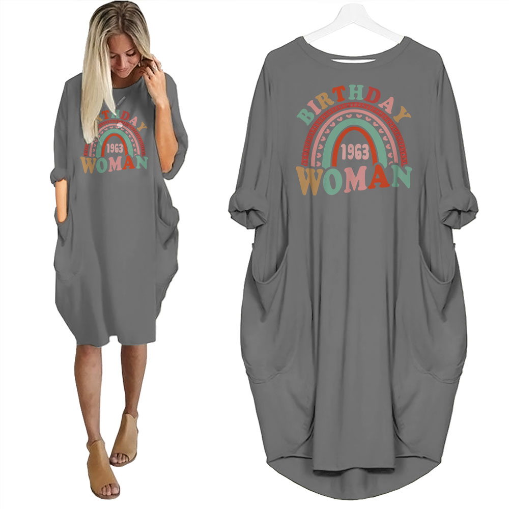 Retro 1963 Birthday Pocket Dress