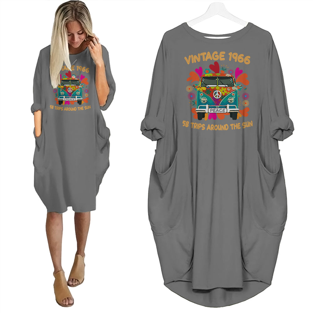 Vintage Trips 1966 Birthday Pocket Dress