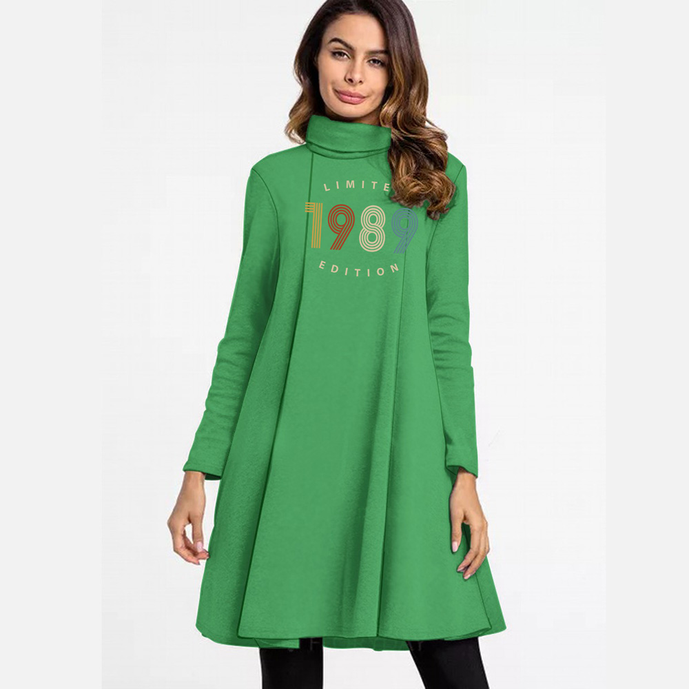 Limited 1989 Women's High Neck Dress