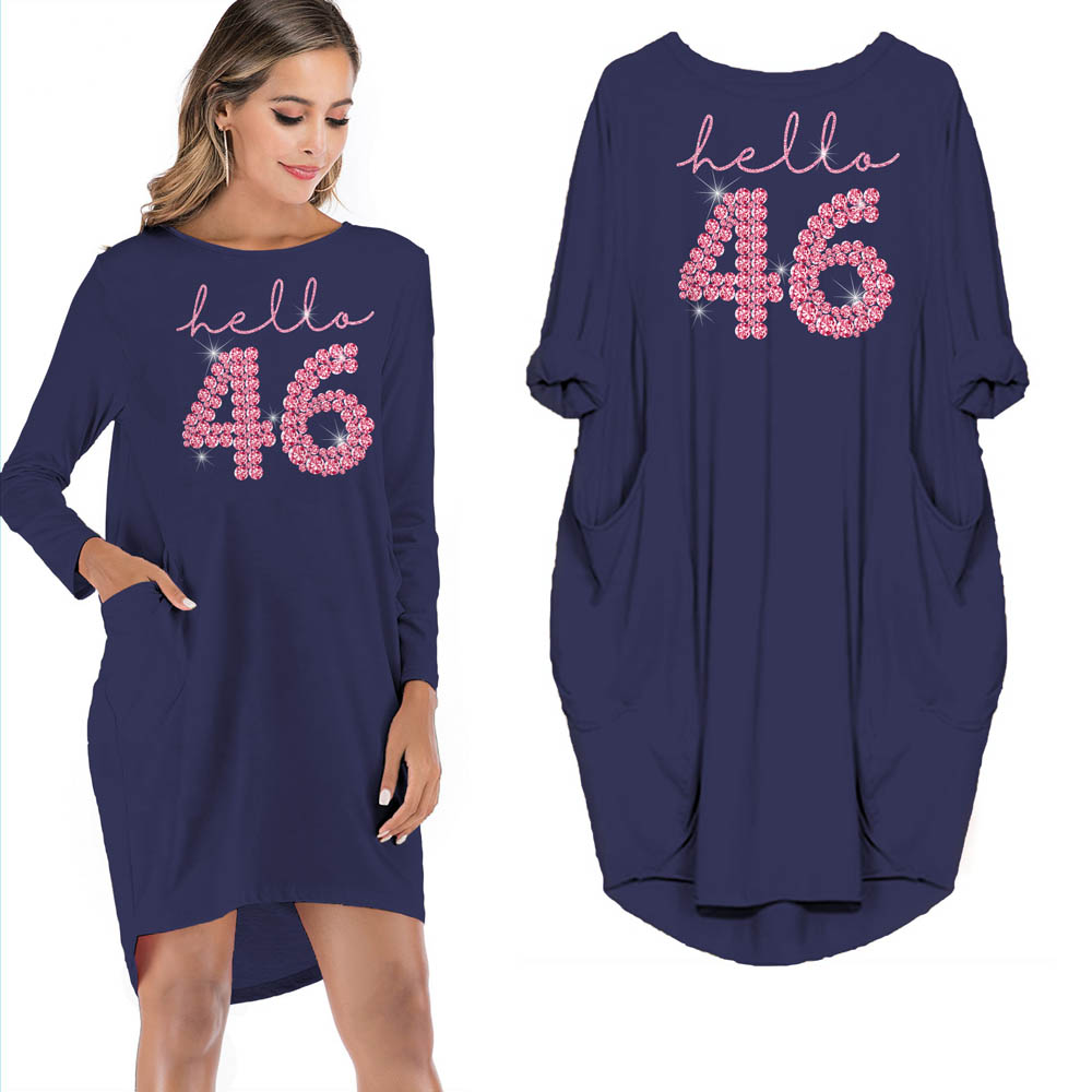 Hello 46 Birthday Pocket Dress