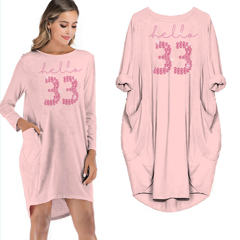 Hello 33 Birthday Pocket Dress