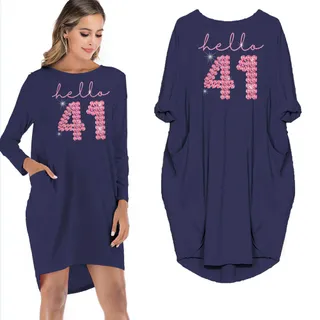 Hello 41 Birthday Pocket Dress – alternate