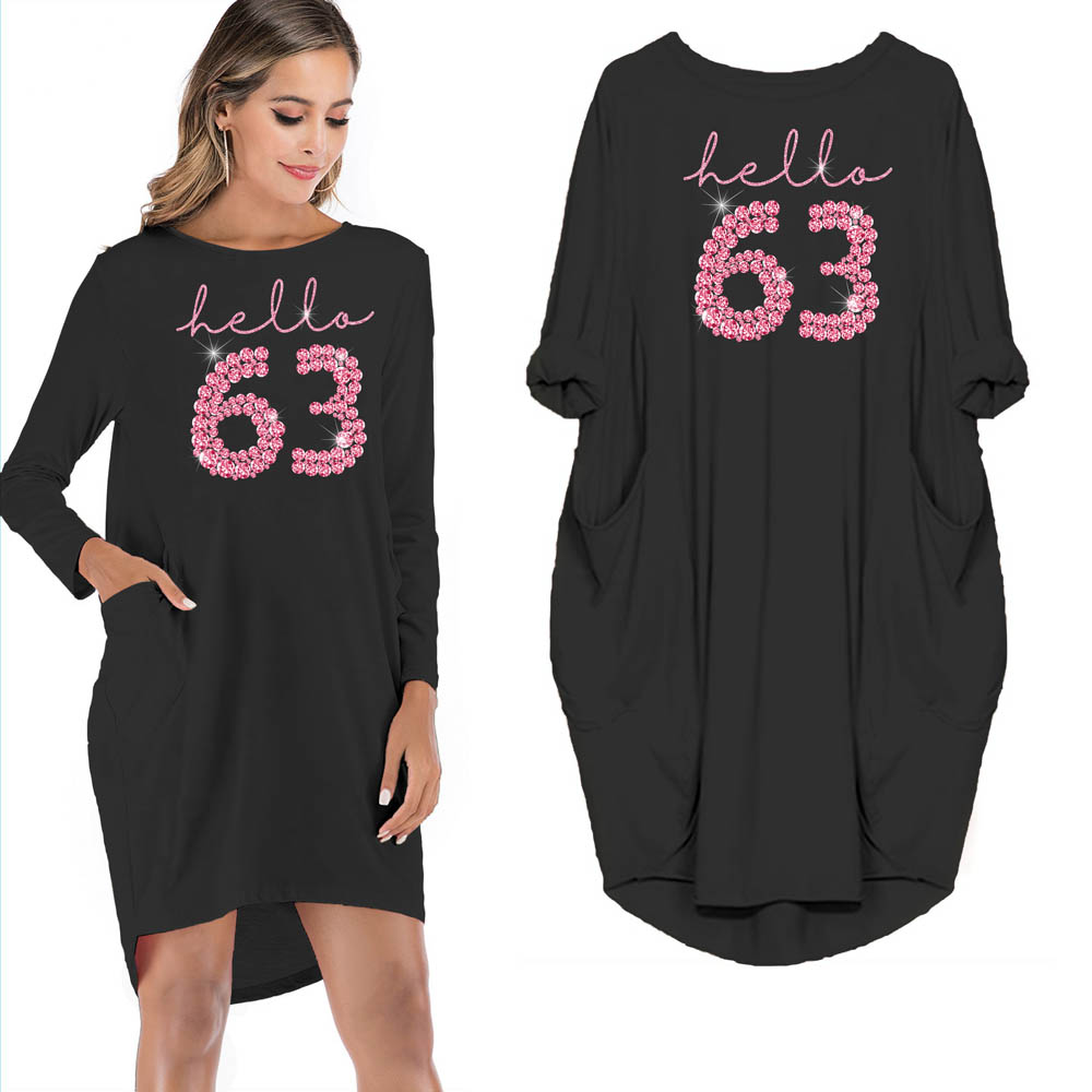 Hello 63 Birthday Pocket Dress