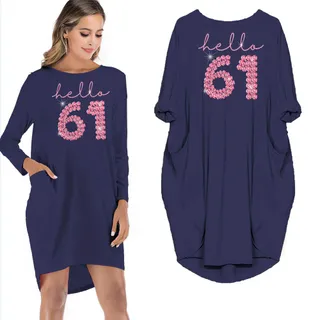 Hello 61 Birthday Pocket Dress – alternate