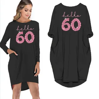 Hello 60 Birthday Pocket Dress