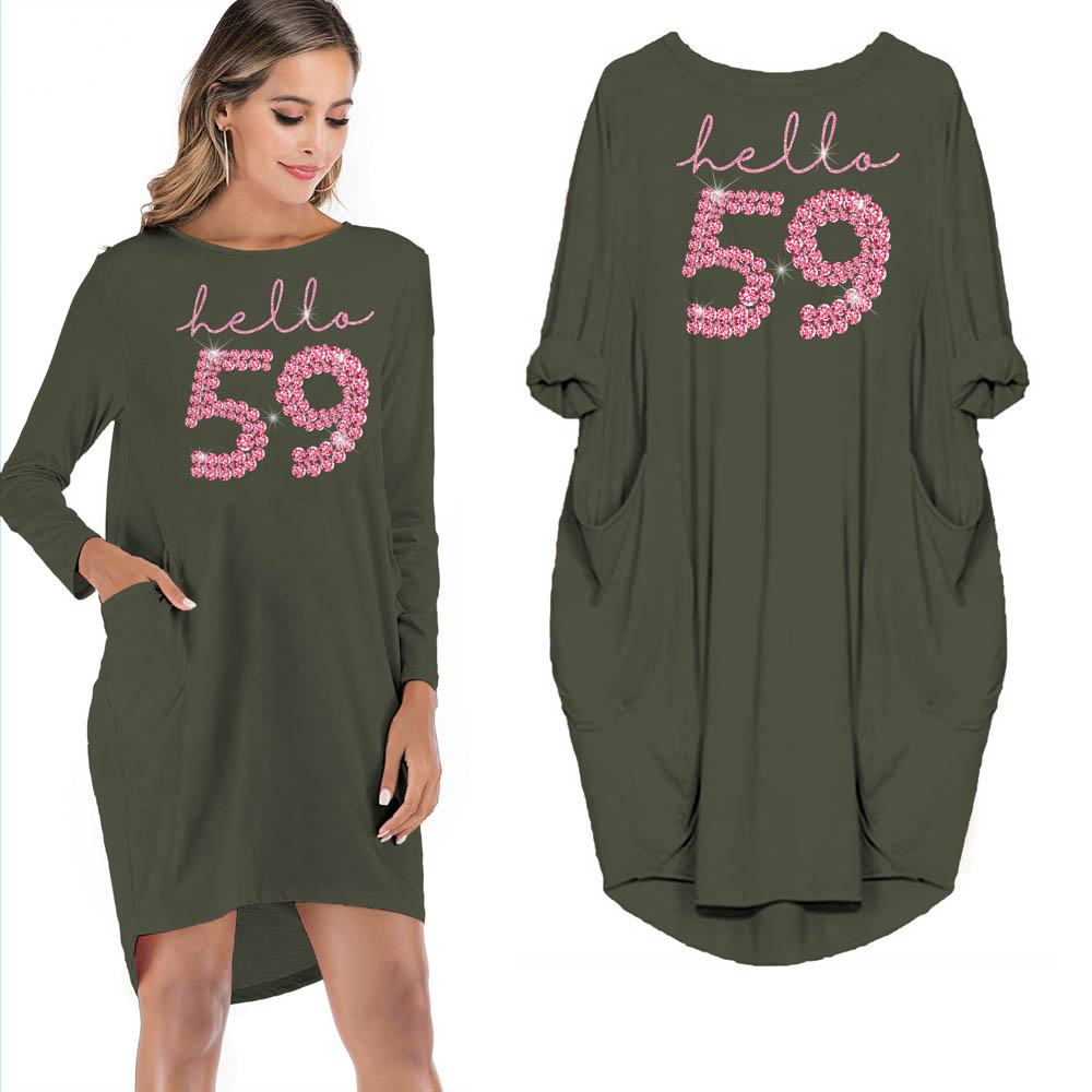 Hello 59 Birthday Pocket Dress