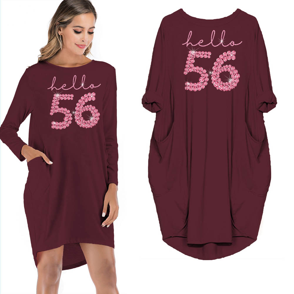 Hello 56 Birthday Pocket Dress