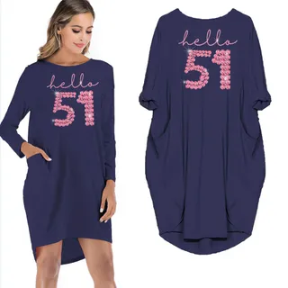 Hello 51 Birthday Pocket Dress – alternate