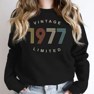 Limited Vintage 1977 Birthday Sweatshirt