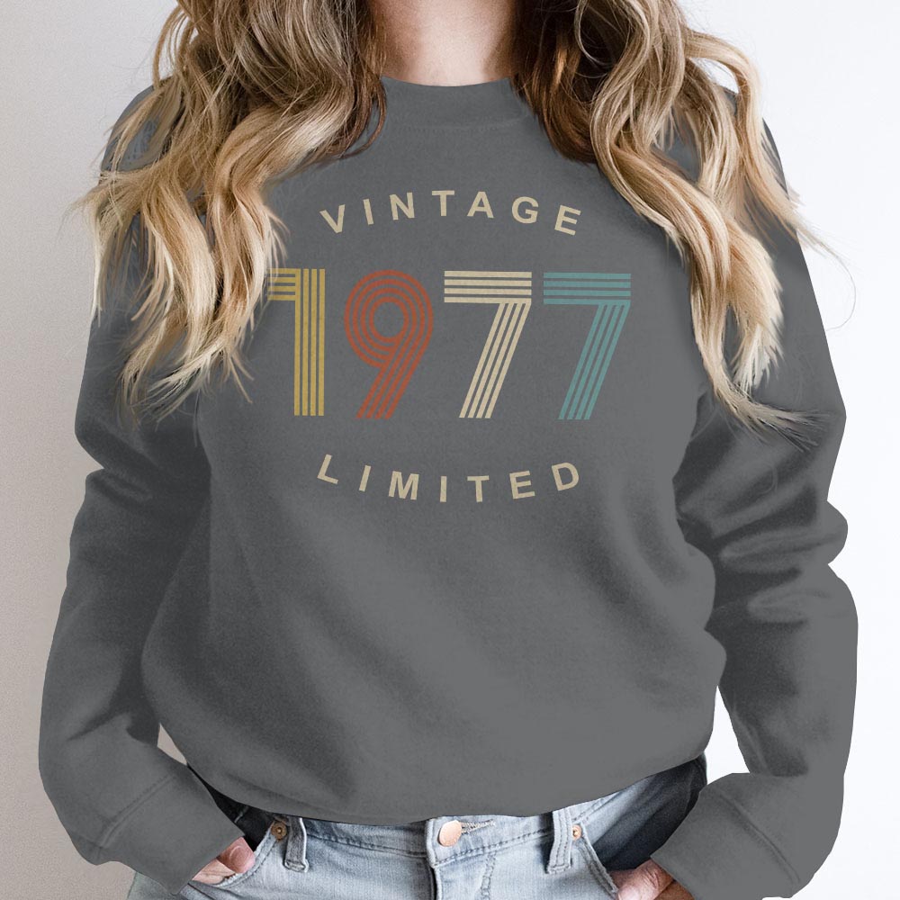 Limited Vintage 1977 Birthday Sweatshirt