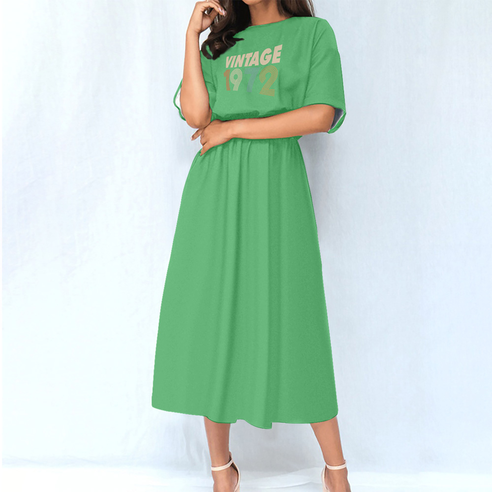 Limited 1972 Birthday Women's Elastic Waist Dress