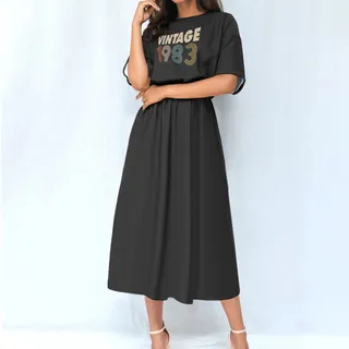 Limited 1983 Birthday Women's Elastic Waist Dress