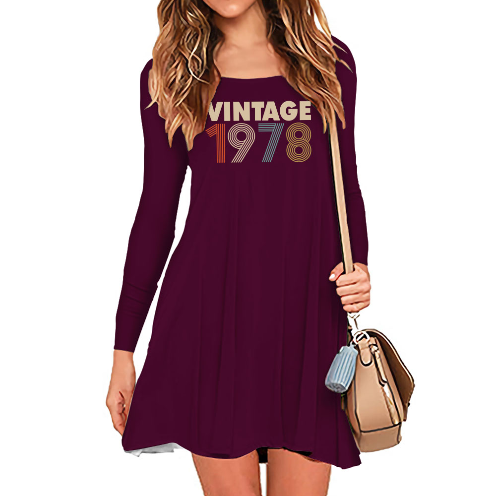 Limited 1978 Birthday Women's Crew Neck Dress