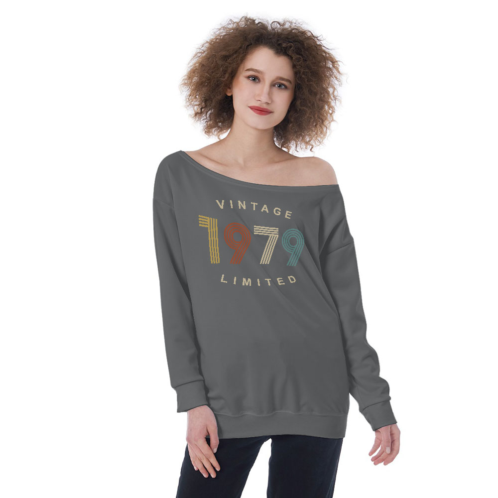 Limited Vintage 1979 Women's Off-Shoulder Sweatshirt