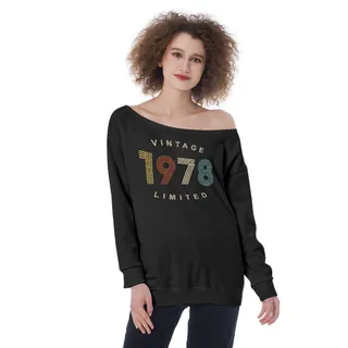 Limited Vintage 1978 Women's Off-Shoulder Sweatshirt