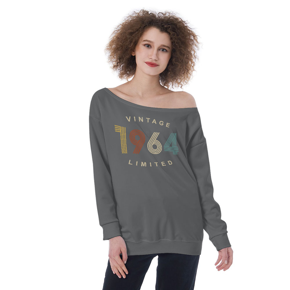 Limited Vintage 1964 Women's Off-Shoulder Sweatshirt