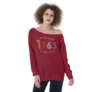 Limited Vintage 1963 Women's Off-Shoulder Sweatshirt – alternate