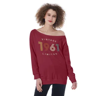 Limited Vintage 1961 Women's Off-Shoulder Sweatshirt – alternate