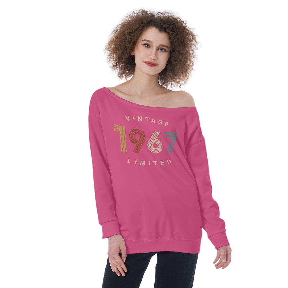 Limited Vintage 1967 Women's Off-Shoulder Sweatshirt