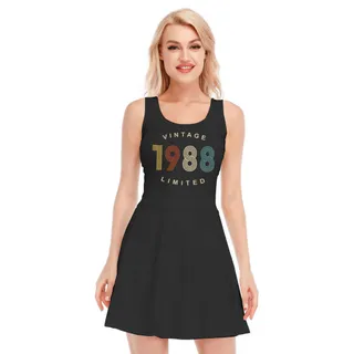 Limited Vintage 1988 Birthday Women's Waistless Dress