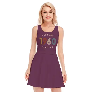 Limited Vintage 1960 Birthday Women's Waistless Dress – alternate