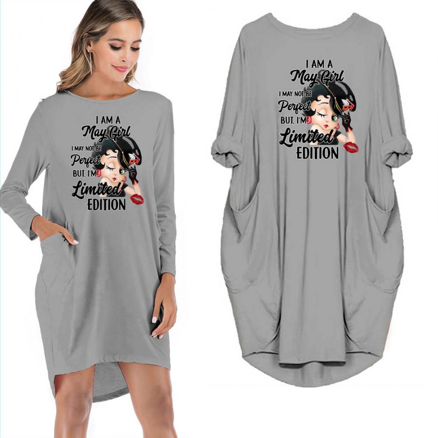 I Am A May Girl Pocket Dress