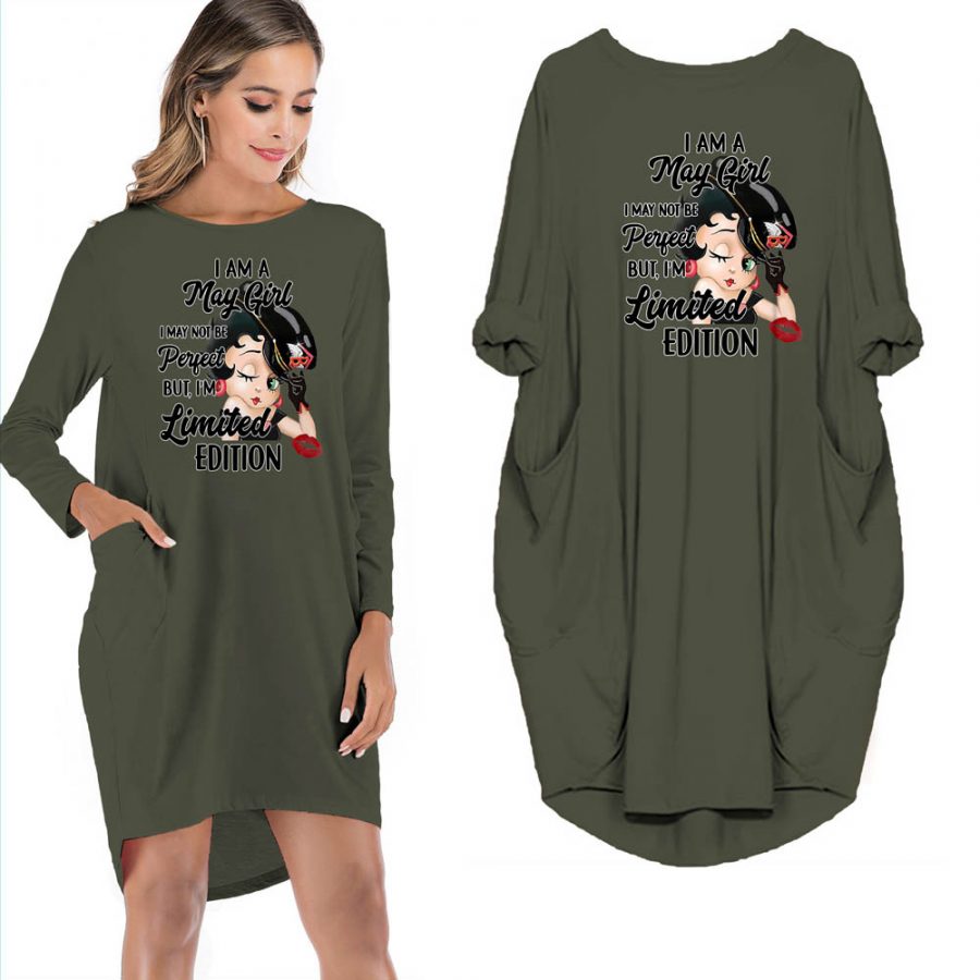 I Am A May Girl Pocket Dress