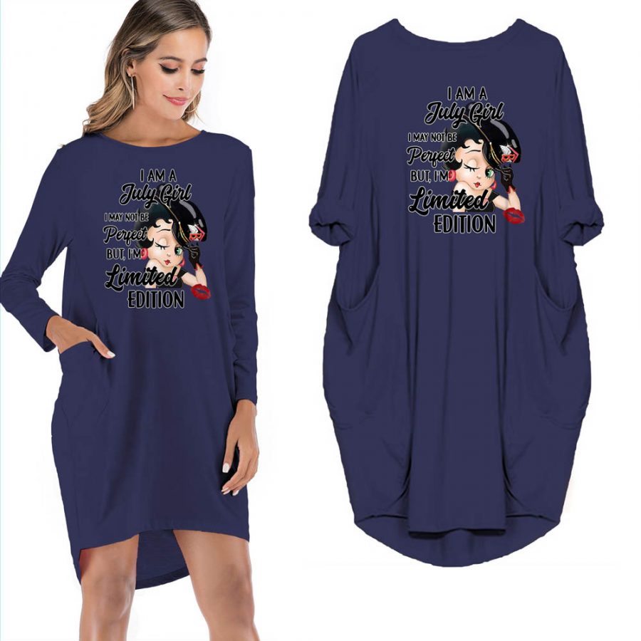 I Am A July Girl Pocket Dress